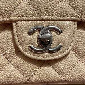 Chanel Cream Quilted Shoulder Bag